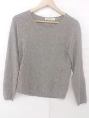 ◇ BEAUTY & YOUTH UNITED ARROWS ウール混 ラメ 長袖 ニット セーター グレージュ系 レディース E  【1306050028308】