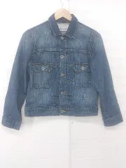 ◇ Another Edition ウォッシュ加工 長袖 Ｇジャン デニム ジャケット サイズM ブルー系 レディース E  【1306050027752】