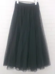 ◇ fifth フィフス チュール かわいい ロング フレア スカート サイズS ブラック レディース E  【1306050032695】