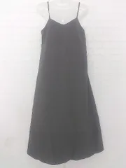 ◇ mysty woman バックオープン 大人かわいい ロング キャミソールワンピース サイズF ダークブラウン レディース E  【1306050033661】
