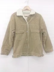 ■ OZOC オゾック コーデュロイ 裏ボア 長袖 ブルゾン ジャンパー サイズ40 ベージュ レディース E  【1306050033869】