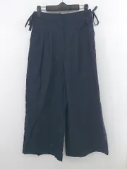 ◇ NATURAL BEAUTY BASIC 大人女子 カジュアル シンプル 無地 ワイド パンツ サイズXS ネイビー レディース E  【1306050036600】