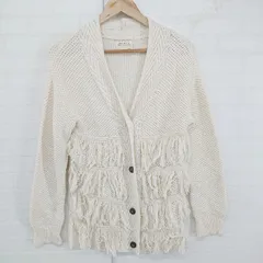 ◇ ZARA Girls フリンジ ティーンズ 長袖 ニット カーディガン サイズ164cm 13-14years ベージュ系 レディース E  【1306050037348】