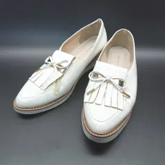 ◇ JELLYBEANS ジェリービーンズ フリンジ リボン ポインテッドトゥ オシャレ パンプス 表記なし ホワイト系 レディース E  【1306050043950】