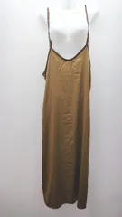 ◇ Ambre Neige リボン シンプル オシャレ スリット 薄手 ノースリーブ ブラウス サイズF ブラウン系 レディース E  【1306050042786】