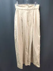 ◇ ViS ビス ワンタック ベルト調節 シンプル オシャレ 薄手 春夏物 切り返し パンツ サイズM ベージュ系 レディース E  【1306050045251】