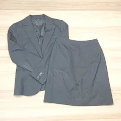 ◇ THE SUIT COMPANY stretch comfortable シンプル 新卒 入社式 ミニ Ｓ スカートスーツ サイズ36 ブラック レディース E  【1306050044919】