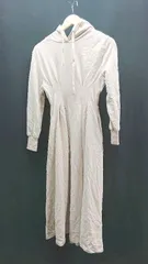 ◇ SAISON DE PAPILLON ウエストゴム フード ポケット 長袖 ロング丈 ワンピース サイズS クリーム系 レディース E  【1306050045831】