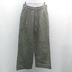 ◇ earth music&ecology ツータック 厚手 シンプル オシャレ オールシーズン パンツ サイズS グリーン系 レディース E  【1306050045817】