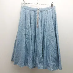 ◇ JILLSTUART バックジップ シンプル オシャレ ショート丈 フレア デニムスカート サイズS ブルー系 レディース E  【1306050046296】のサムネイル