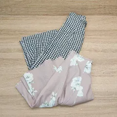 ◇ 《 MAJESTIC LEGON まとめ商品2点 サイズM タイト フレア 花柄 ギンガムチェック ピンク 膝丈 スカート レディース 》 E  【1306050049280】