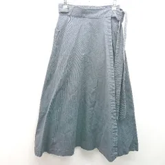 ◇ KBF　ｹｰﾋﾞｰｴﾌ 巻き リボン カジュアル ポケット ロング丈 ラップ スカート サイズF アッシュグレー レディース E  【1306050049068】