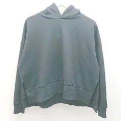 ◇ AZUL BY　MOUSSY フーディー サイドスリット 無地 シンプル 袖ゴム 長袖 パーカー サイズS ブラック レディース E  【1306050051603】のサムネイル