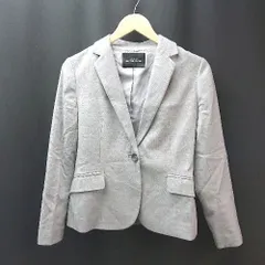 ◇ UNITED ARROWS green label relaxing 薄手 裏地あり シングル 長袖 ジャケット サイズ38 ライトグレー レディース E  【1306050052600】