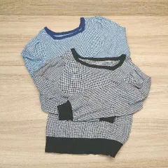 ◇ 《 BONLECILL ボンルシール まとめ売り２点セット サイズF ブルー ホワイト スクエアネック Tシャツ レディース 》 E  【1306050053867】