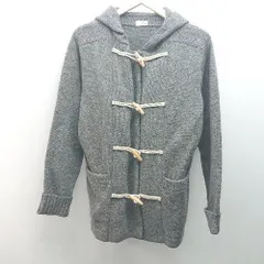 ◇ JOURNAL STANDARD J.S HOMESTEAD ケーブル 起毛 フード 秋冬物 オシャレ 長袖 コート サイズM グレー系 レディース E  【1306050054765】