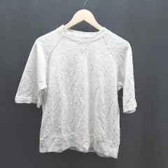◇ 無印良品 クルーネック シンプル オシャレ 無地 薄手 ストレッチ 半袖 tシャツ サイズM～L グレー系 レディース E  【1306050055519】