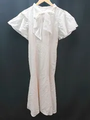 ◇ 31 Sons de mode 裏地 ウエストゴム サイドジップ 切り返し 半袖 ロング丈 ワンピース サイズ38 マルチ系 レディース E  【1306050055175】