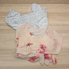 ◇ 《 rienda リエンダ まとめ売り2点セット サイズ混合 花柄 きれいめ 春夏 大人 ブラウス レディース 》 E  【1306050056462】