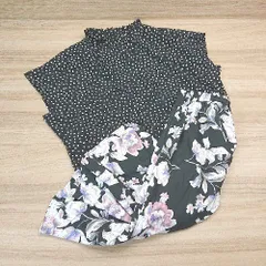 ◇ 《 VIS まとめ売り2点セット サイズ混合 花柄 ドット きれいめ ウエストゴム ブラウス/フレアスカート レディース 》 E  【1306050056516】