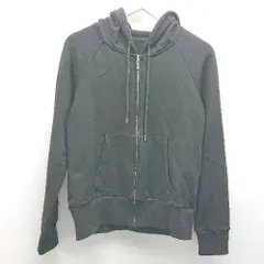 ◇ aimoha アイモハ シンプル 無地 カジュアル ジップアップ 長袖 パーカー サイズL ブラック レディース E  【1306050057360】