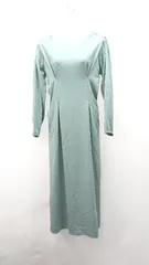 ◇ OPAQUE.CLIP シンプル 大人っぽい 綺麗め 冬物 無地 長袖 ロング ワンピース サイズM グリーン系 レディース E  【1306050057834】