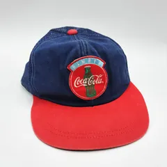 90s コカコーラ メッシュキャップ 紺赤 緑ツバ裏　1990年代ヴィンテージ品 帽子