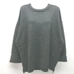 ◇ CRAFT STANDARD BOUTIQUE 秋冬 シンプル プルオーバー シック 長袖 ニット サイズF ブラック レディース E  【1306050058053】