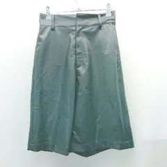 ◇ BEAUTY&YOUTHUNITEDARROWS レザー素材 ハーフ丈 パンツ サイズF チャコールグレー系 レディース E  【1306050058916】