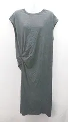 ◇ cubesugar キューブシュガー クルーネック 無地 ロング丈 ワンピース サイズM ブラック レディース E  【1306050059296】