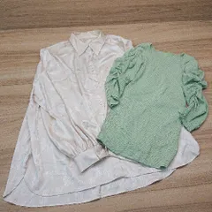 ◇ 《 ViS ヴィス まとめ2点セット サイズF フロントボタン 無地 ブラウス/ニット レディース 》 E  【1306050059845】