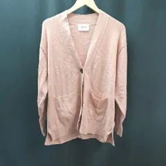◇ adametrope アダムエロぺ 生地薄手 前ボタン閉め 長袖 カーディガン サイズF ピンク系 レディース E  【1306050063774】
