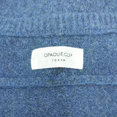 ◇ OPAQUE.CLIP オペーク ドット クリップ Vネック 秋冬コーデ 長袖 ニット サイズ40/L ブルー系 レディース E  【1306050066980】