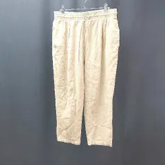 ◇ HALHAM ハルハム ウエストゴム 無地 タック入り シンプル パンツ サイズL ブラウン メンズ E  【1306050066737】のサムネイル