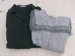 ◇ 《 NICE CLAUP まとめ売り2点セット サイズF セーラーカラー レース 透け感 ブラウス カットソー レディース 》 E  【1306050067673】