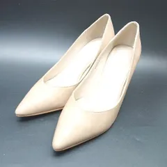 ◇ RANDA ランダ ポインテッドトゥ ピンヒール 大人 ビジネス パーティー パンプス サイズ23.0 ベージュ レディース E  【1306050067468】