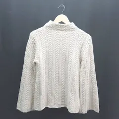 ◇ Ray BEAMS レイ ビームス ベルスリーブ ケーブル編み 秋冬コーデ 長袖 ニット サイズ表記なし アイボリー レディース E  【1306050067093】