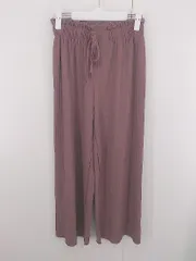 ◇ fifth フィフス ウエストゴム 楽ちん シンプル 鮮やか ストレートパンツ サイズM パープル レディース E  【1306050068021】