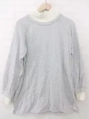 ◇ CIAOPANIC TYPY スウェット生地 シンプル 裏起毛 スリット 長袖 トレーナー サイズONE グレー レディース E 【1306050068489】