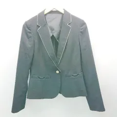 ◇ WHITE JOOLA ホワイトジョーラ 背抜き シングル 入学式 長袖 ジャケット サイズ13R ブラック レディース E  【1306050069103】