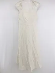 ◇ apres jour シンプル きれいめ ギャザー 膝下丈 キャミソールワンピース サイズLL オフホワイト系 レディース E  【1306080001432】