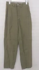 ◇ MOUSSY マウジー ミリタリー系 シンプル ハイウエスト パンツ サイズ0 カーキ レディース E  【1306080002439】