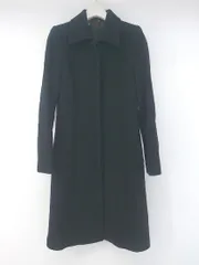 ◇ ◎ PROFILE プロフィール アンゴラ混 シック モノトーン 長袖 ロング コート サイズ 36 ブラック レディース E  【1306080007168】