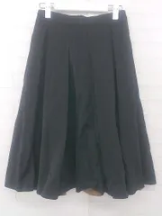 ◇ URBAN RESEARCH ROSSO ロッソ リバーシブル 大人女子 膝丈 ギャザー スカート サイズ36 キャメル ブラック レディース E  【1306080005355】のサムネイル