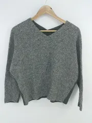 ◇ un dix cors アンディコール Vネック ニット 長袖 カットソー サイズ38 グレー レディース E  【1306080009339】