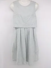 ◇ MAITRESSE メトリーゼ ソルベカラー 夏コーデ ノースリーブ ミニ ワンピース サイズ9 ライトブルー系 レディース P  【1306120005192】