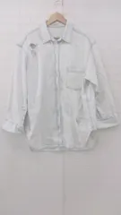◇ JEANASIS ジーナシス ダメージ加工 オーバーサイズ 長袖 デニム シャツ サイズF ライトブルー系 レディース P  【1306120012657】