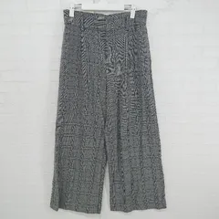 ◇ ZARA Trafaluc collection グレンチェック ハイウエスト ワイド パンツ サイズEUR M USA M MEX 28 グレー レディース P  【1306120013821】