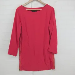 ◇ MARC BY MARC JACOBS きれいめ シンプル サイドジップ 長袖 ミニ ワンピース サイズS レッド レディース P  【1306120013814】