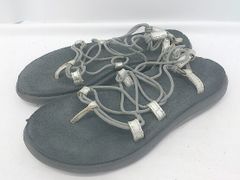 ◇ Teva テバ ラバーコード フラットサンダル （約23.5ｃｍ相当） グレー レディース P 【1306120016242】